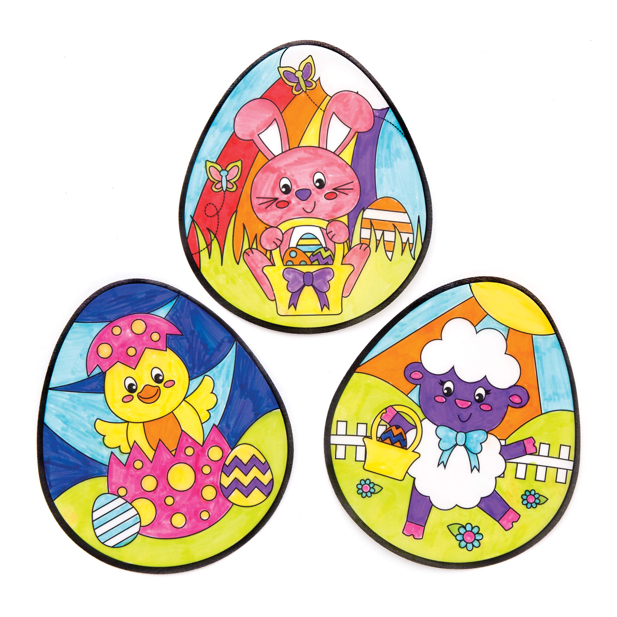 Pasen knutselset - Multicolor - 8 eieren - Inclusief Verf - Kwast