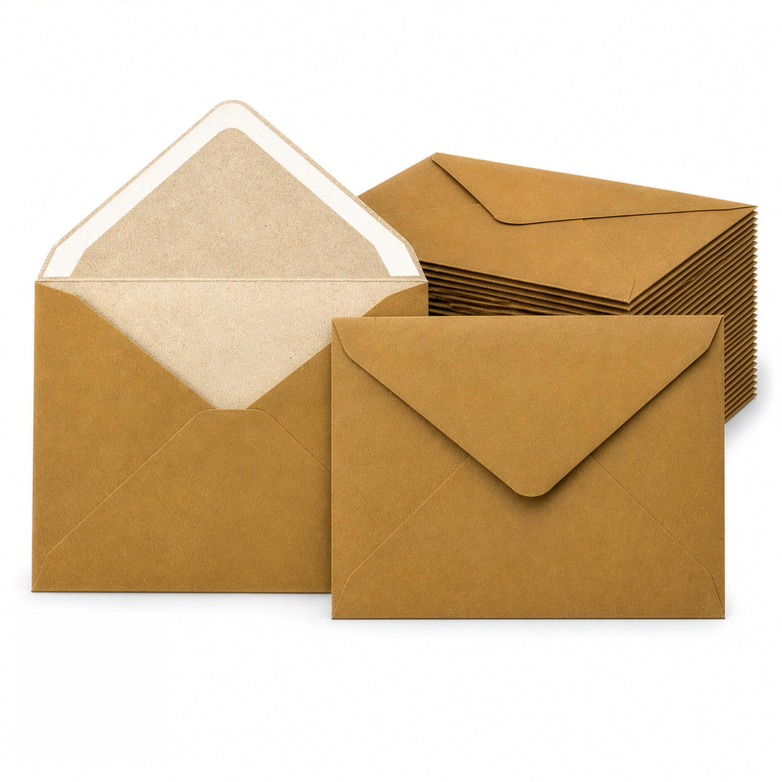 5 x 7 Inch Kraft Envelopes A7 (150 GSM Thick) Dual Tone Brown Self Adhesive Peel & Seal | Invitation Envelopes, Wedding, Cash Shagun Cover, Greeting Cards, Photos & Cards | Premium Paper (Pack 25)-image-36