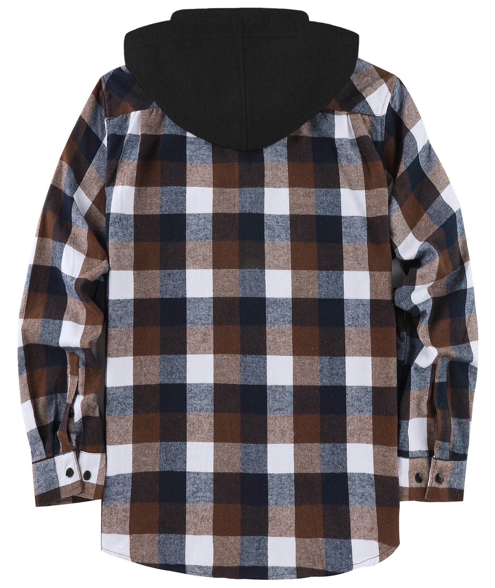 SwissWell Camicia Uomo Flanella Felpe Uomo Camicia a Quadri Manica Lunga Casual Camicia con Cappuccio M-3XL