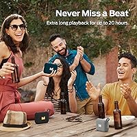 Vista 5 de Monster Cube 1 Portable Bluetooth Speaker, IP68 Waterproof, Bluetooth 6.0, 20H Playtime, Powerful Stereo Sound, Speaker for Home, Outdoors and