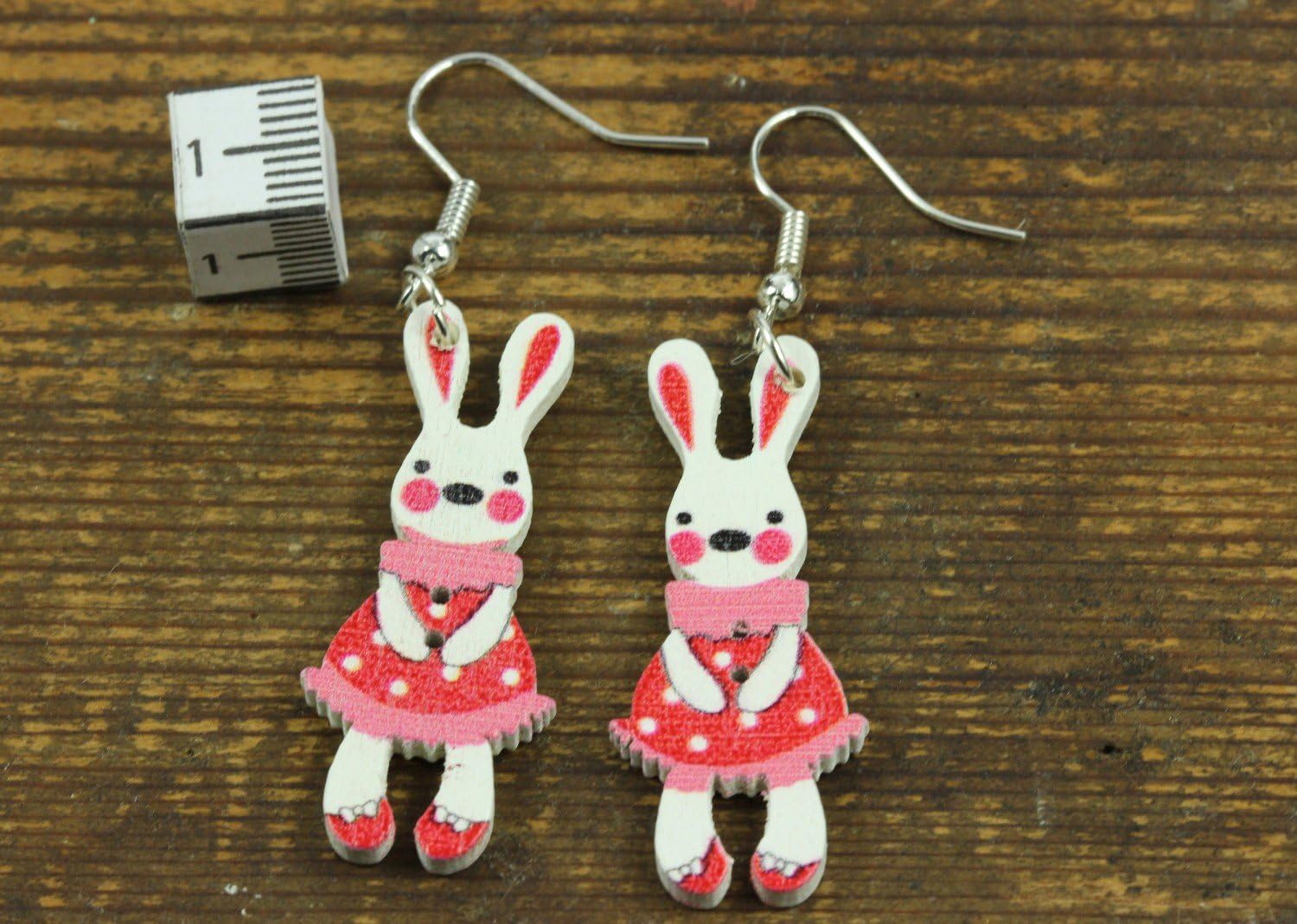 Easter Bunny Earrings Miniblings Rabbit Red
