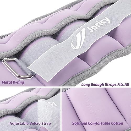 Miniatura 2 de Pesas de tobillo ajustables para mujeres, hombres y niños, 1234568101220 libras, 1 par de pesas de muñeca y pierna con peso extraíble, entrenamiento