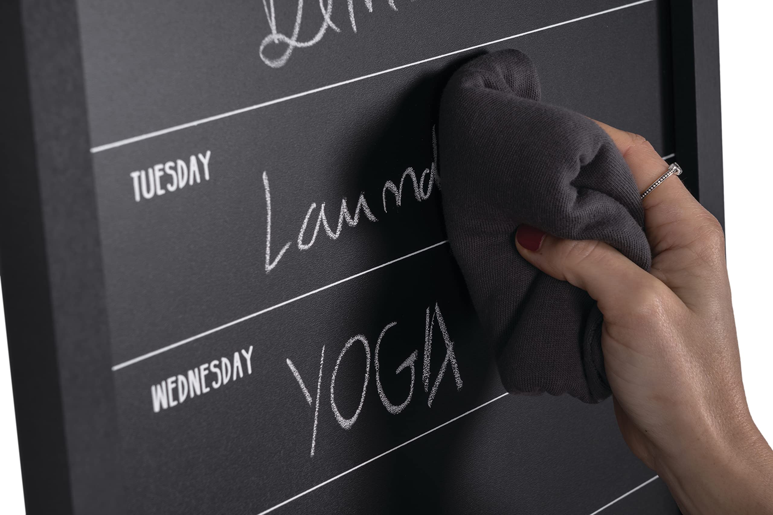 Bi-Office - Combo Chalkboard Week Planner, 400 x 600 mm, Black Frame - Image 4