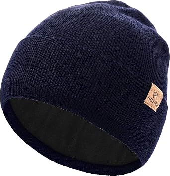 LiuSuper 100% Merino Wool Beanie for Women, Fleece Lined Winter Hat, Soft & Warm Knitted Wool Hat