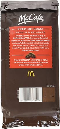 McDonalds McCafe Premium Roast Ground Coffee Bag 12.oz (Pack of 2) (Premium Roast - Medium) by McCafe