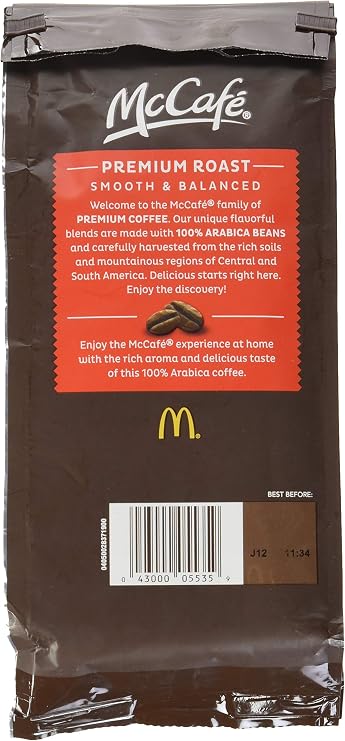 McDonalds McCafe Premium Roast Ground Coffee Bag 12.oz (Pack of 2) (Premium Roast - Medium) by McCafe