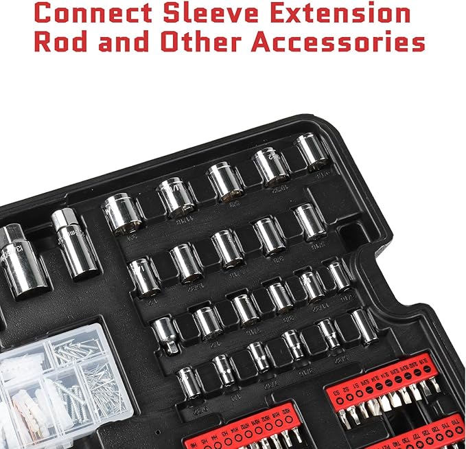Kit de Herramientas 599 Piezas con Caja Rodante y Taladro 21V miniatura 5