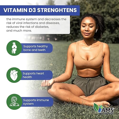 Miniatura 4 de America Medic & Science Xtra D3 Vitamina D 10,000 UI (250 mcg) Suplemento de colecalciferol para hombres y mujeres (120 cápsulas blandas fáciles de