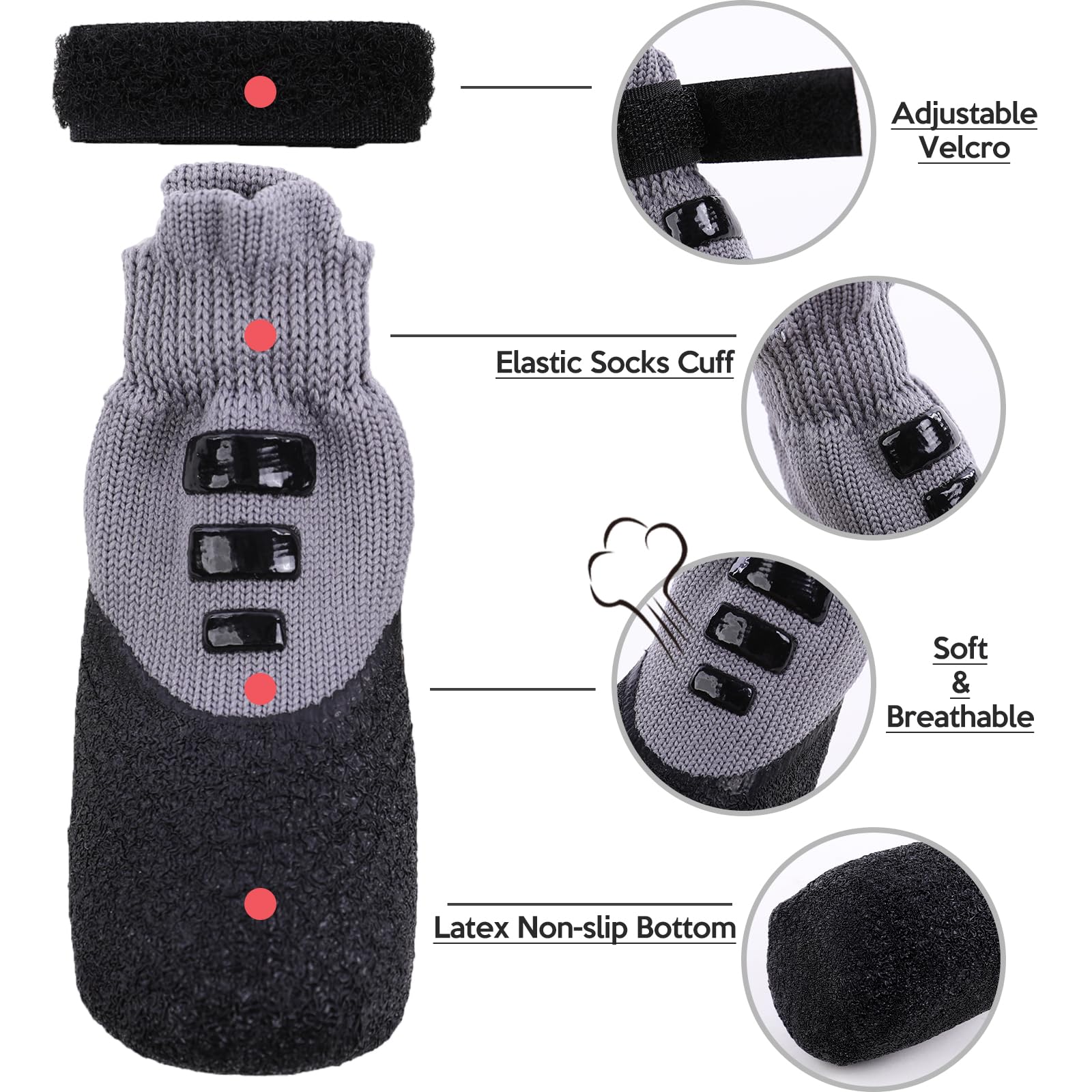 Dog Paw Boot-legging - Honden Jarretellaarzen, Waterdichte Hondenpootschoenen | Antislip Puppy-beschermlaars Met Bretels, Vier Seizoenen Vuilbestendige Hondenbeschermlaars Voor Wandelen In De Tuin