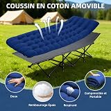 Palawano Lit de Camp Pliable 1 Personne avec Matelas Amovible - 4