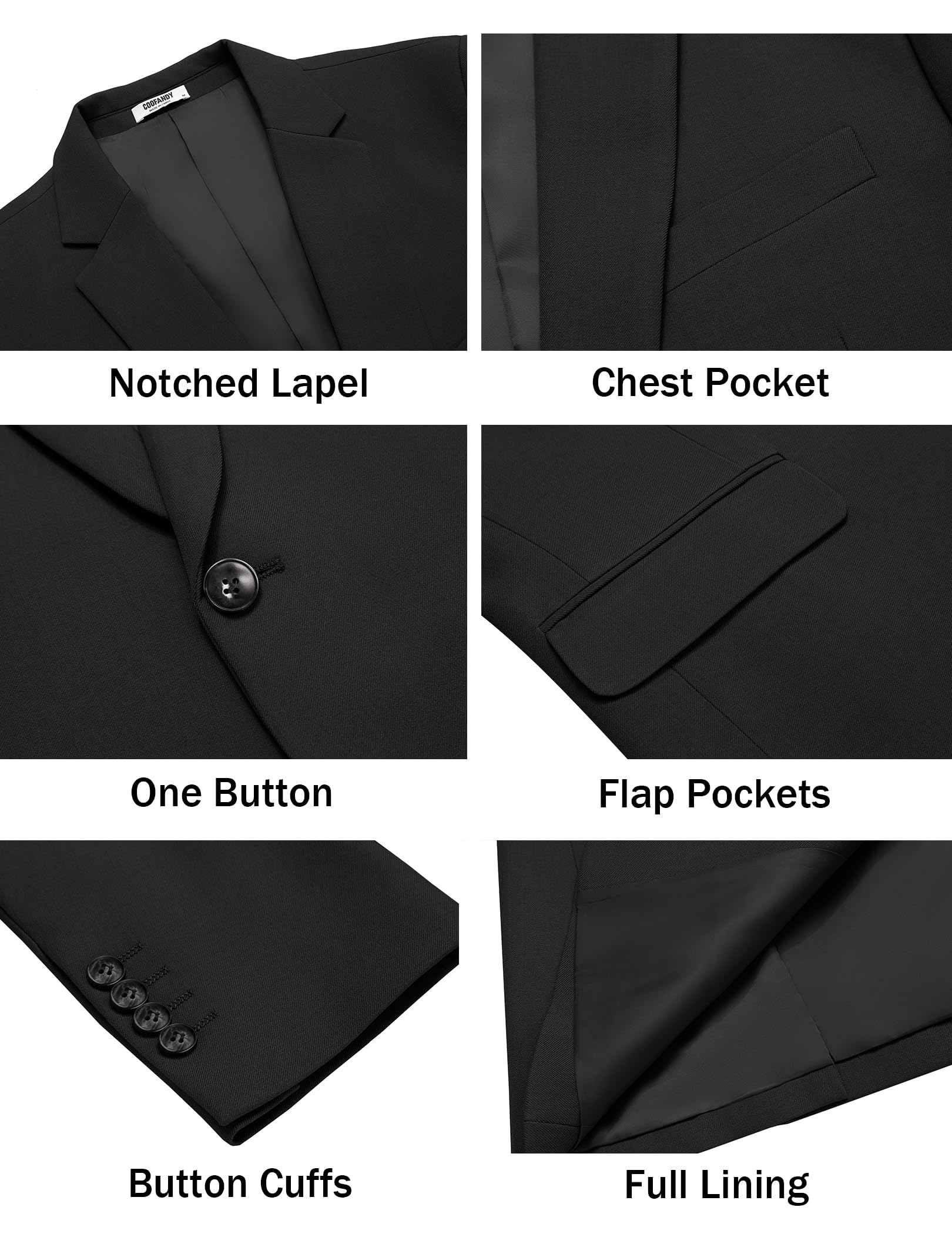 COOFANDY Giacca Blazer da Uomo Sportiva Casual Giacca da Abito con 1 Bottone per Uomo Business Casual