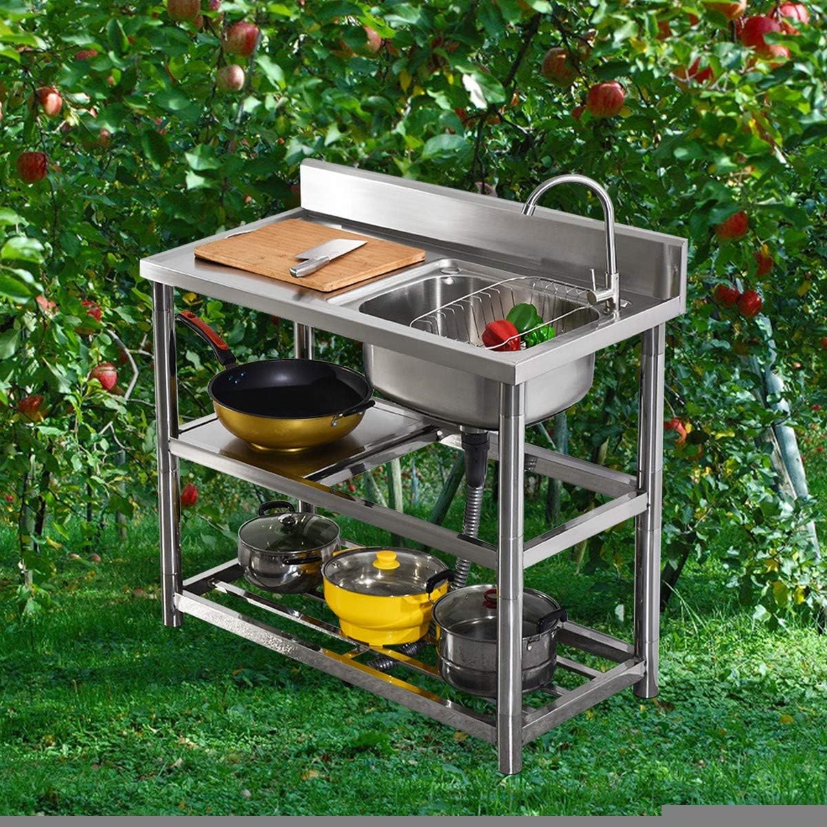 Amazon Co Jp ガーデンシンク 長年使用 ステンレス 簡易流し台 屋外 右シンク シングル 錆びない 作業台付き 庭先 ガレージ 屋上テラス バーベキュー 業務用 自宅用1cm 単水栓 Diy 工具 ガーデン Amazon Co Jp ガーデンシンク 長年使用 ステンレス 簡易流し台 屋外 右シンク シングル 錆びない 作業台付き 庭先 ガレージ 屋上テラス バーベキュー 業務用 自宅用1cm 単水栓 Diy 工具 ガーデン