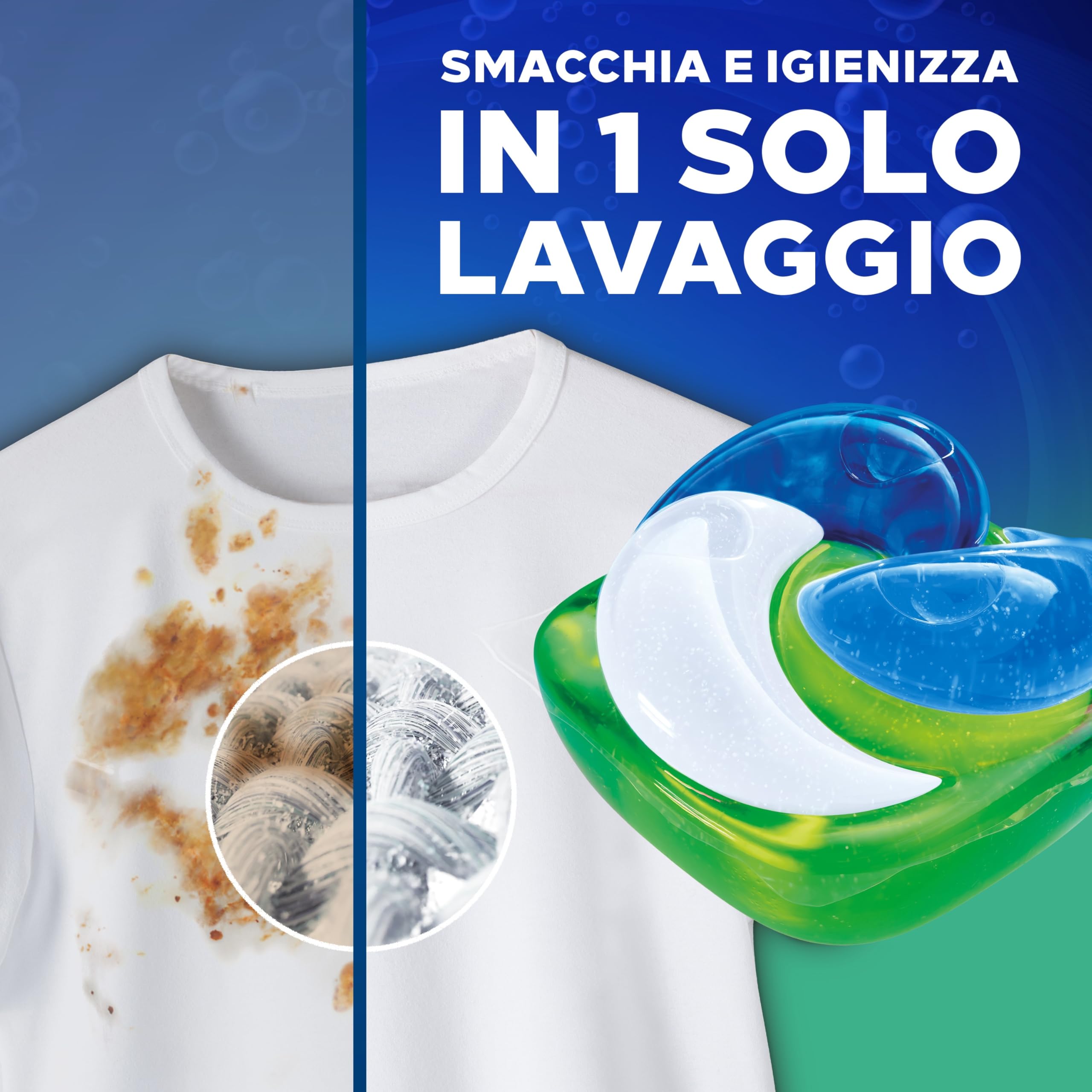 Dash Pods Detersivo Lavatrice In Capsule, 76 Lavaggi (2x38), Classico Fresco, Rimuove Le Macchie, Efficace A Freddo Anche E In Cicli Brevi