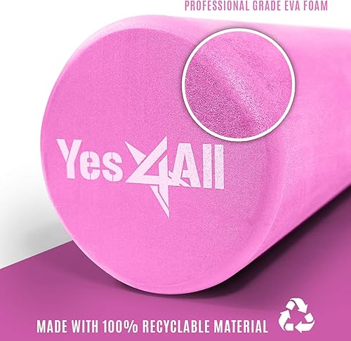 Miniatura 3 de Yes4All Rodillo medio de densidad media/redondo de la espuma de EVA 12/18/24/36 pulgadas para las actividades físicas y el masaje muscular C.