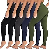 Vista 19 de VALANDY Leggings de cintura alta para mujer, elásticos, control de abdomen, entrenamiento, correr, yoga, pantalones, tallas regulares y grandes