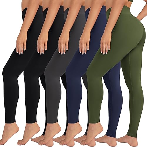 Miniatura 19 de VALANDY Leggings de cintura alta para mujer, elásticos, control de abdomen, entrenamiento, correr, yoga, pantalones, tallas regulares y grandes