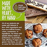 Vista 6 de DIJAS Natural Foods, Galletas biscotti sin grasa envueltas individualmente, ingredientes totalmente naturales libres de conservantes, delicioso