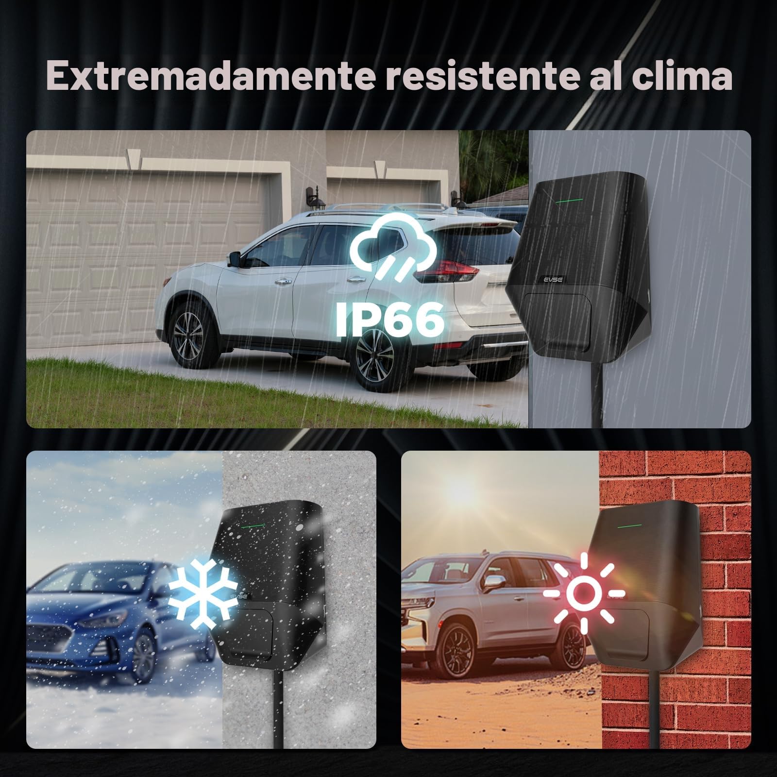 Wallbox 7,4 kW para vehículo eléctrico con aplicación, monofásico 32 A, con mercado tipo 2, estación de carga vehículo eléctrico modo 3 con estándar de la UE IEC 62196-2 para BEV PHEV
