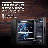 Vista 4 de Ivation Refrigerador de vino con compresor de 12 botellas con cerradura Gran bodega independiente para vino tinto, blanco, champán o espumoso