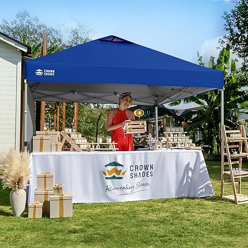 Miniatura 7 de CROWN SHADES - Toldo desplegable de 10 x 10 pies con 1 pared lateral, tienda de campaña de playa que se arma con solo presionar un botón, glorieta
