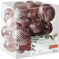 Vista 18 de PREXTEX Juego de 36 Adornos Navideños - Bolas Negras Irrompibles en 6 Estilos y 3 Tamaños con Bucles para Colgar - Elegantes Decoraciones para Árbol