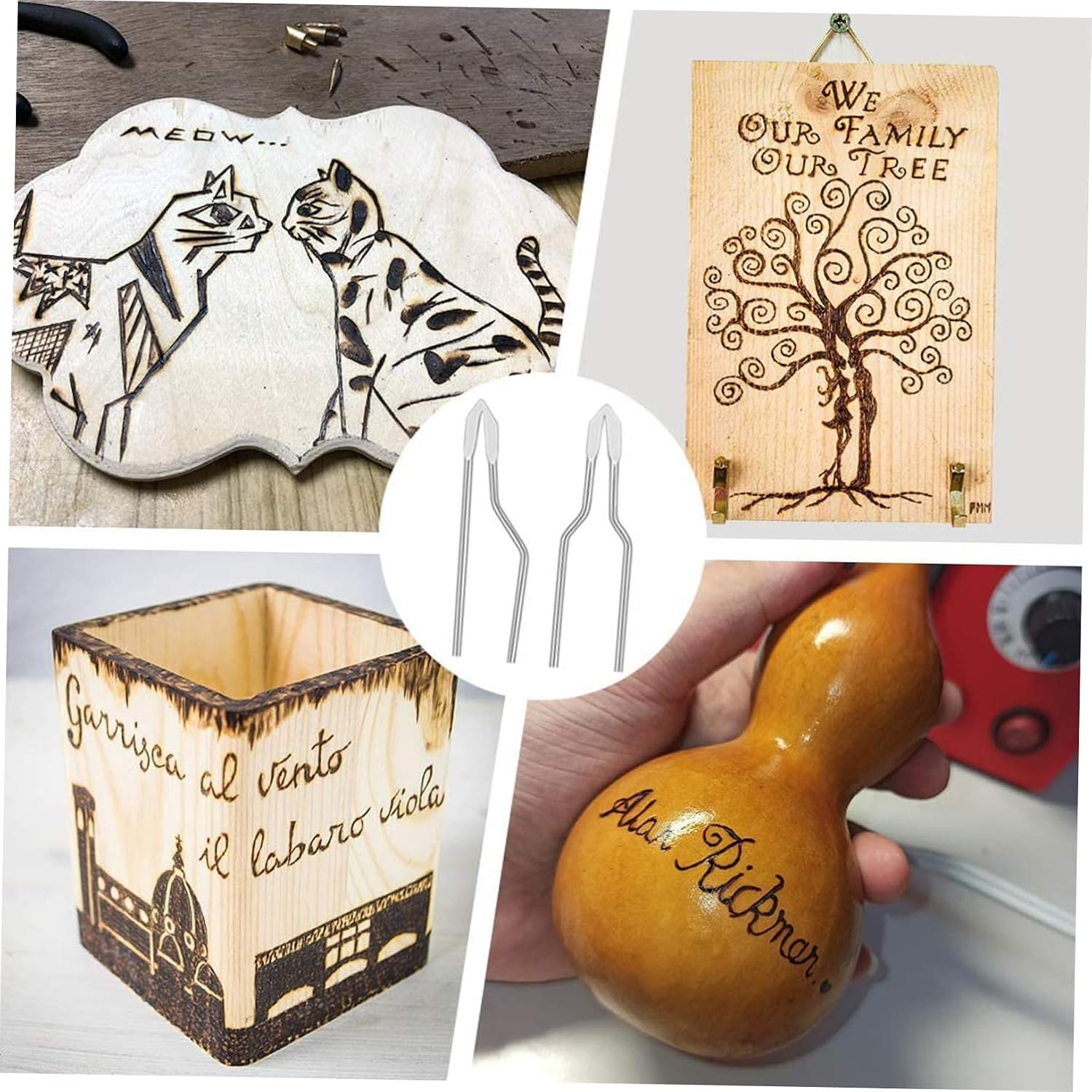 Beatifufu 23pcs Pyrography Replacement Tool Pyrography Tips Replacement Tip Kit Wood Burning