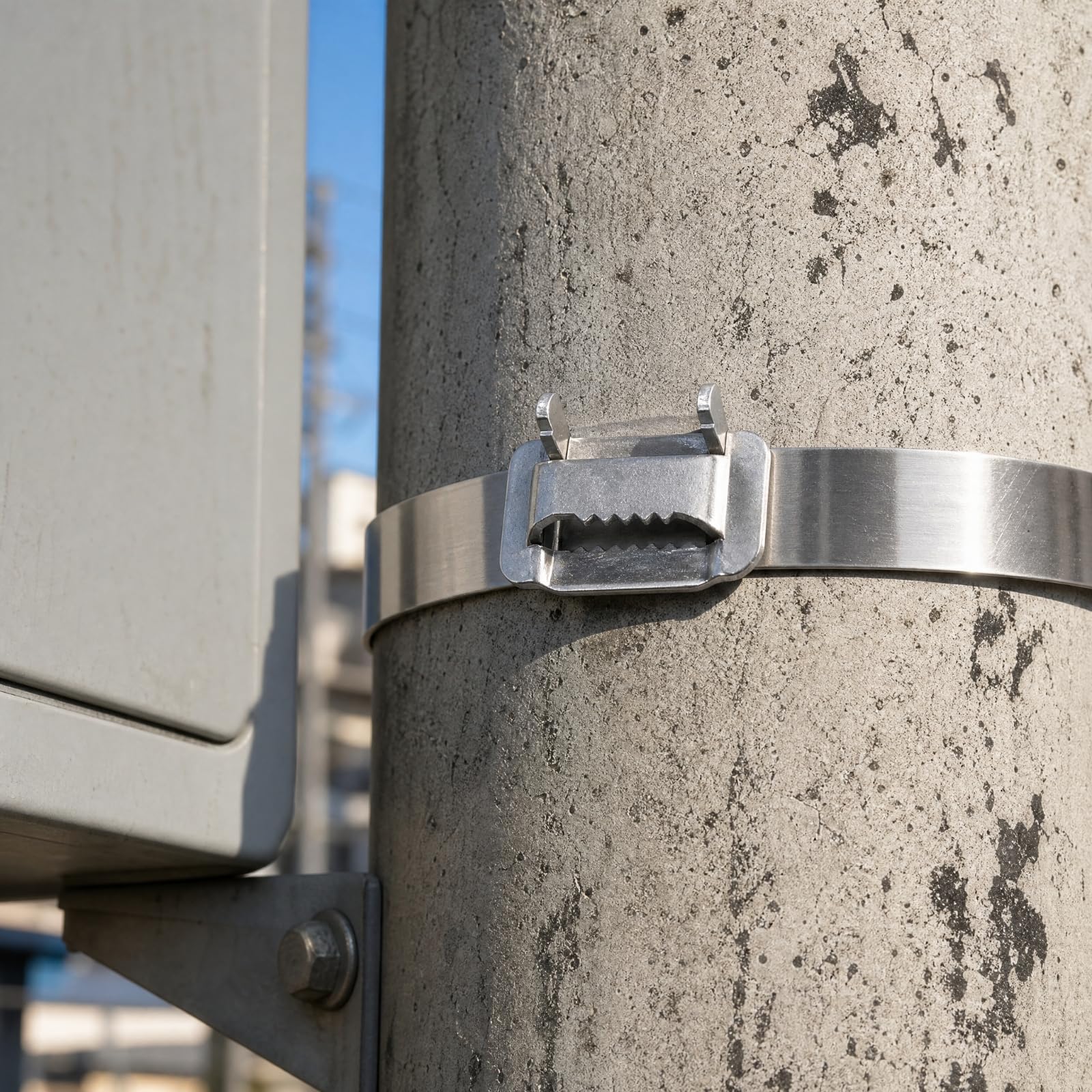 Fibbia con Denti in Acciaio Inox per Reggetta a Morsetto di Tensione per Nastro di Imballaggio Dispositivo di Aggancio per Fasce di Acciaio Adatta per, 6.4x1.0