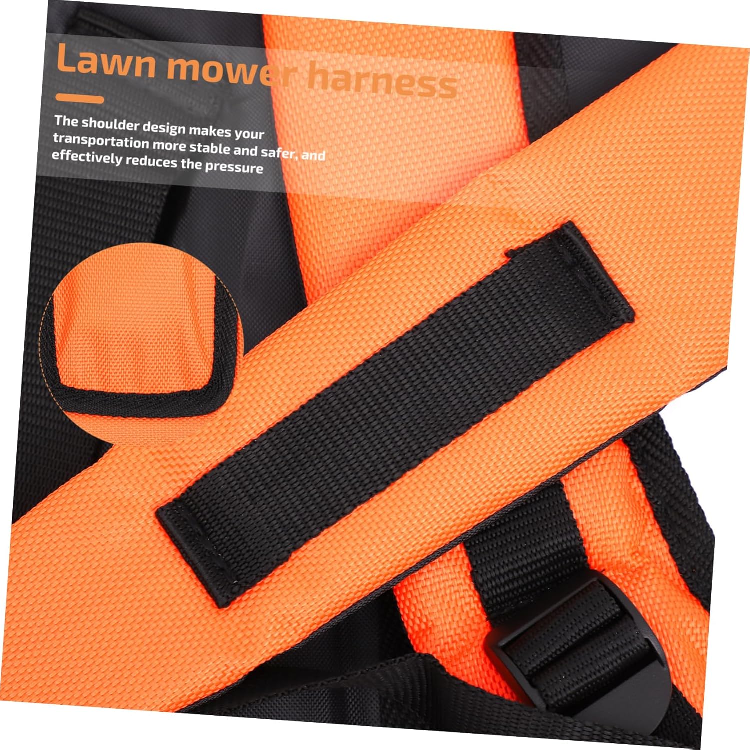 2Pcs Padded Trimmer Harness Belt for Grass Cutter Comfortable Double Shoulder Strap Lawn Mower Accessory Efficient Load Distribution for Garden Use