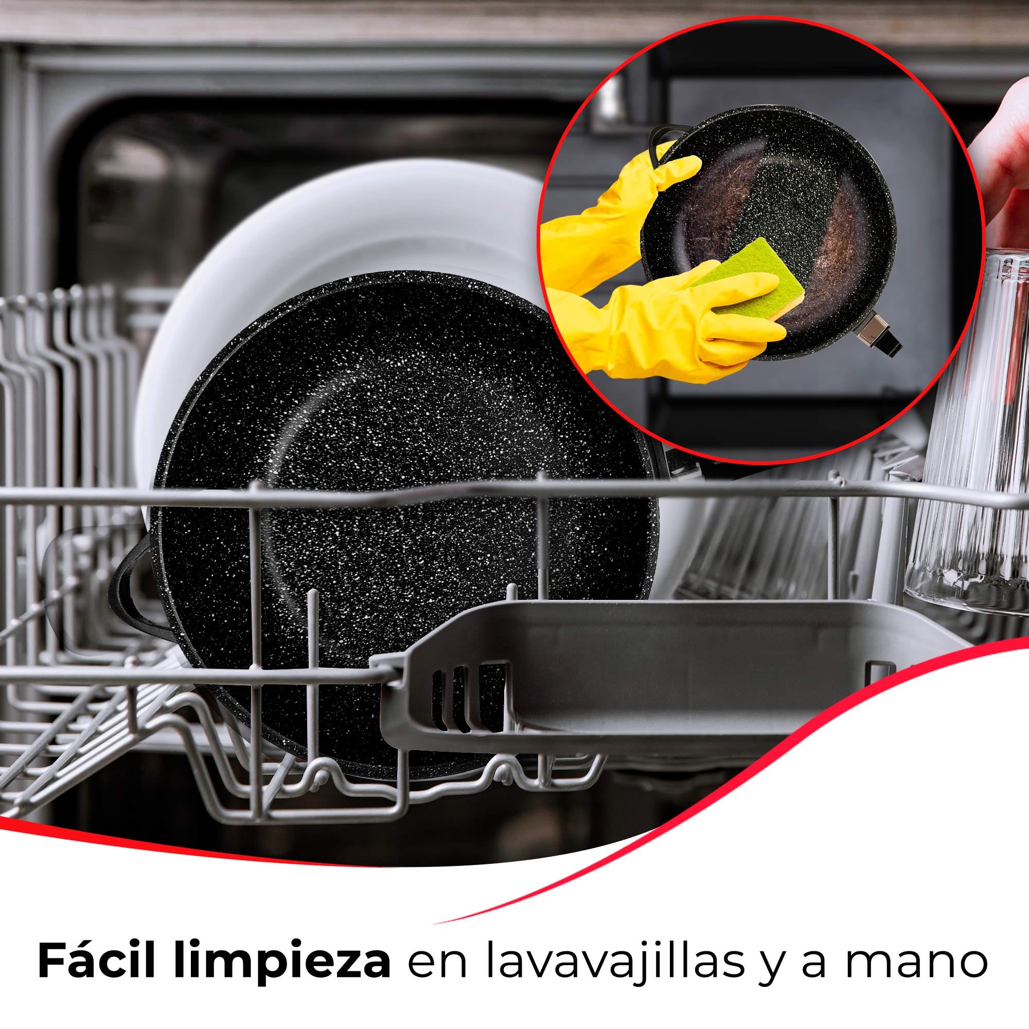 briebe Juego de 2 Sartenes Inducción Antiadherentes,2 Mangos Extraíbles Desmontables Hondas 24/28 cm, Aluminio Fundido, ILAG GRANITEC sin PFOA, Tapas Cristal, Vitrocerámica, Gas, Horno, MGK-19S