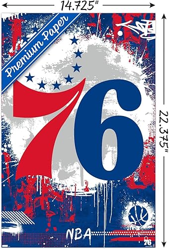 Miniatura 8 de Trends International NBA Philadelphia 76ers - Póster de pared con logotipo Maximalist 23