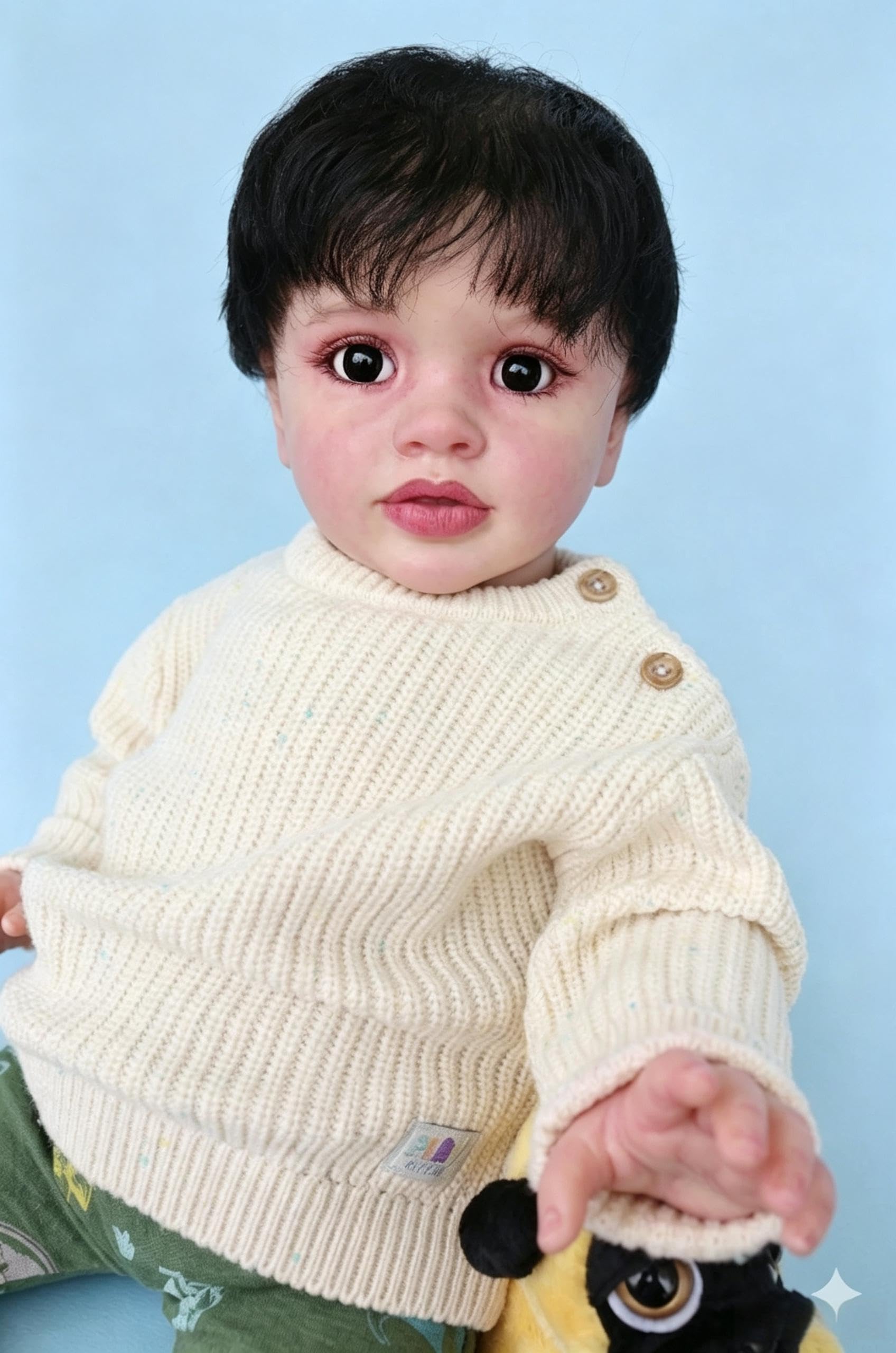 RXDOLL Realistyczne lalki Reborn dla małych dzieci, chłopiec, Pippa, 66 cm, duży rozmiar, miękka winylowa tkanina, obciążona lalka, która wygląda jak prawdziwy maluch lalka dla dzieci od 3+