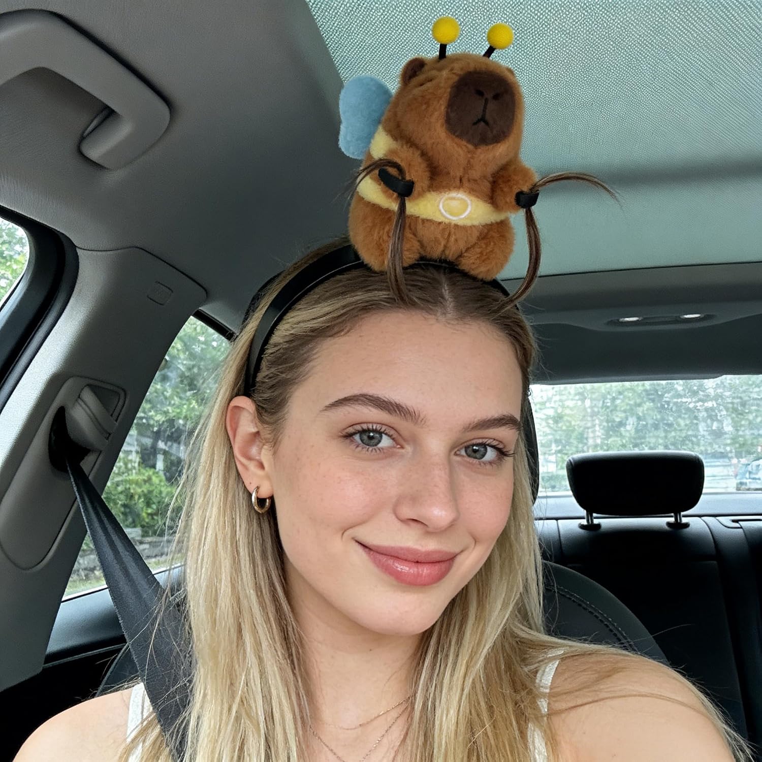 UQJE Capybara Headband for Adults, Funny Plush Animal Hairband Accessory image 4