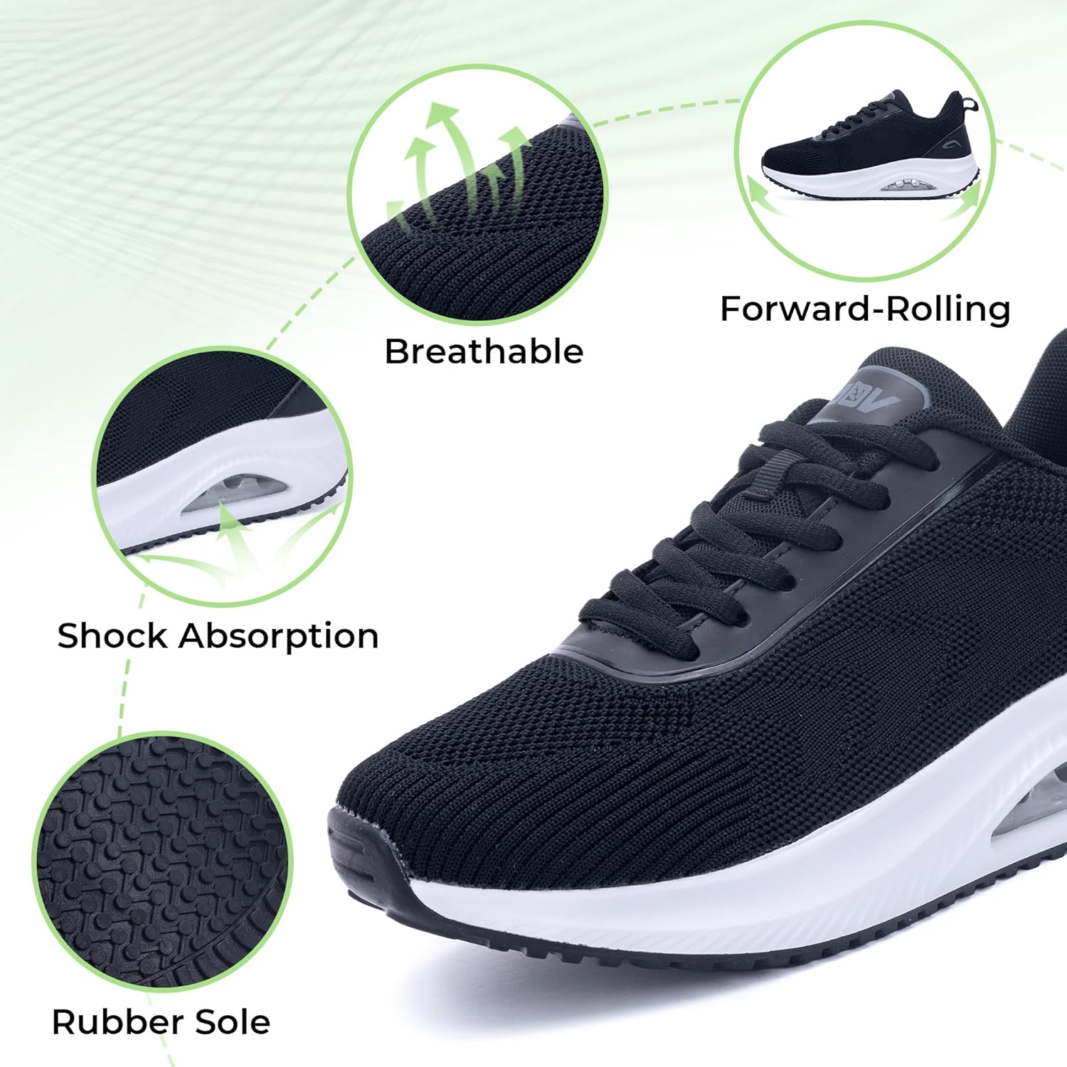 IIV Women's Walking Shoes | Arch Support Orthotic Tennis Shoes | Plantar Fasciitis Sneakers for Pain Relief - Image 2