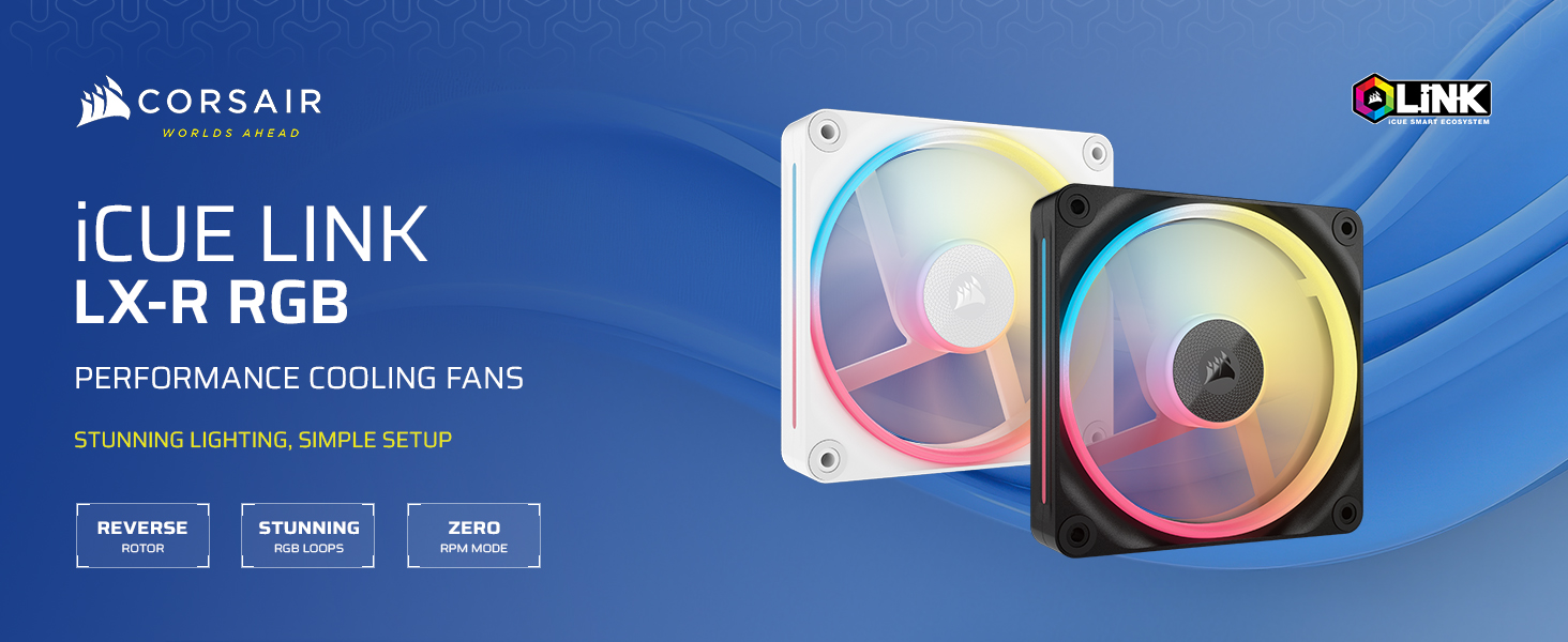 CORSAIR ICUELINK LX120 RGB LX120-R ファン6基 iCUE LINK LX120-R RGB 120mm PWM Reverse Fans Starter Kit