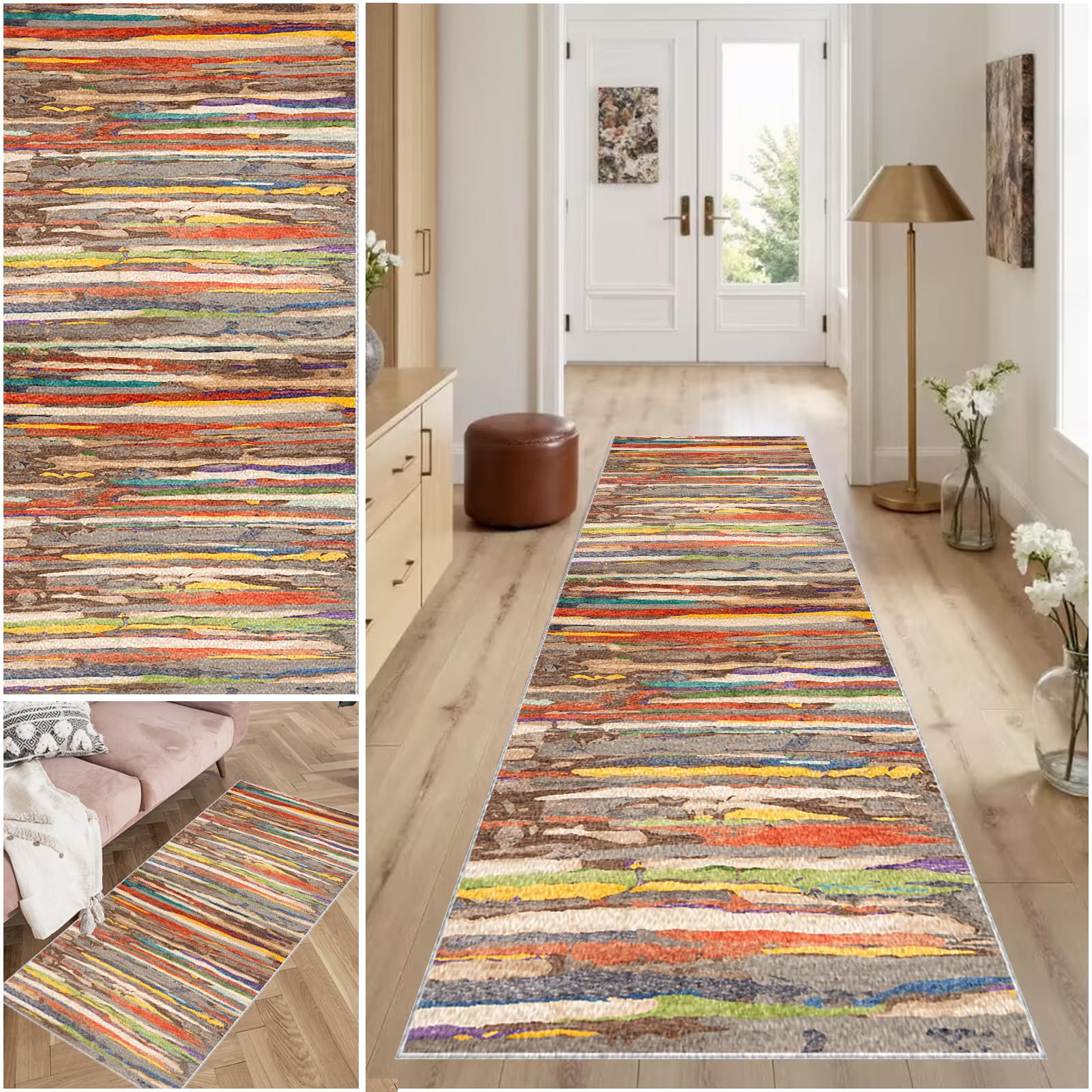 Carpet Runner for Hallway Non Slip Machine Washable Kitchen Runners Laundry Room Absorbent Area Rug Runner Floor Door Mat Runner for Hallway Entryway Kitchen Laundry Room Hall Runner 60 x 160 cm โ image 1