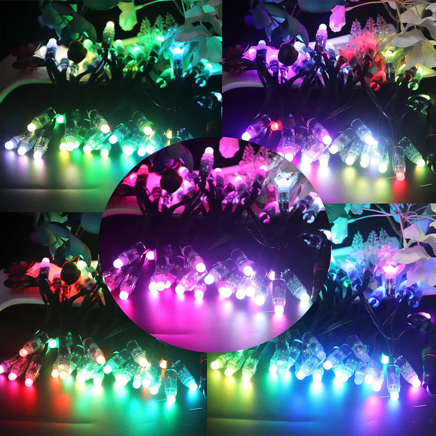 REXTiN® WS2811 LED String Pixels Digital Lights Addressable Waterproof RGB Full Color 12mm DC 5V (DC5V 500pcs)