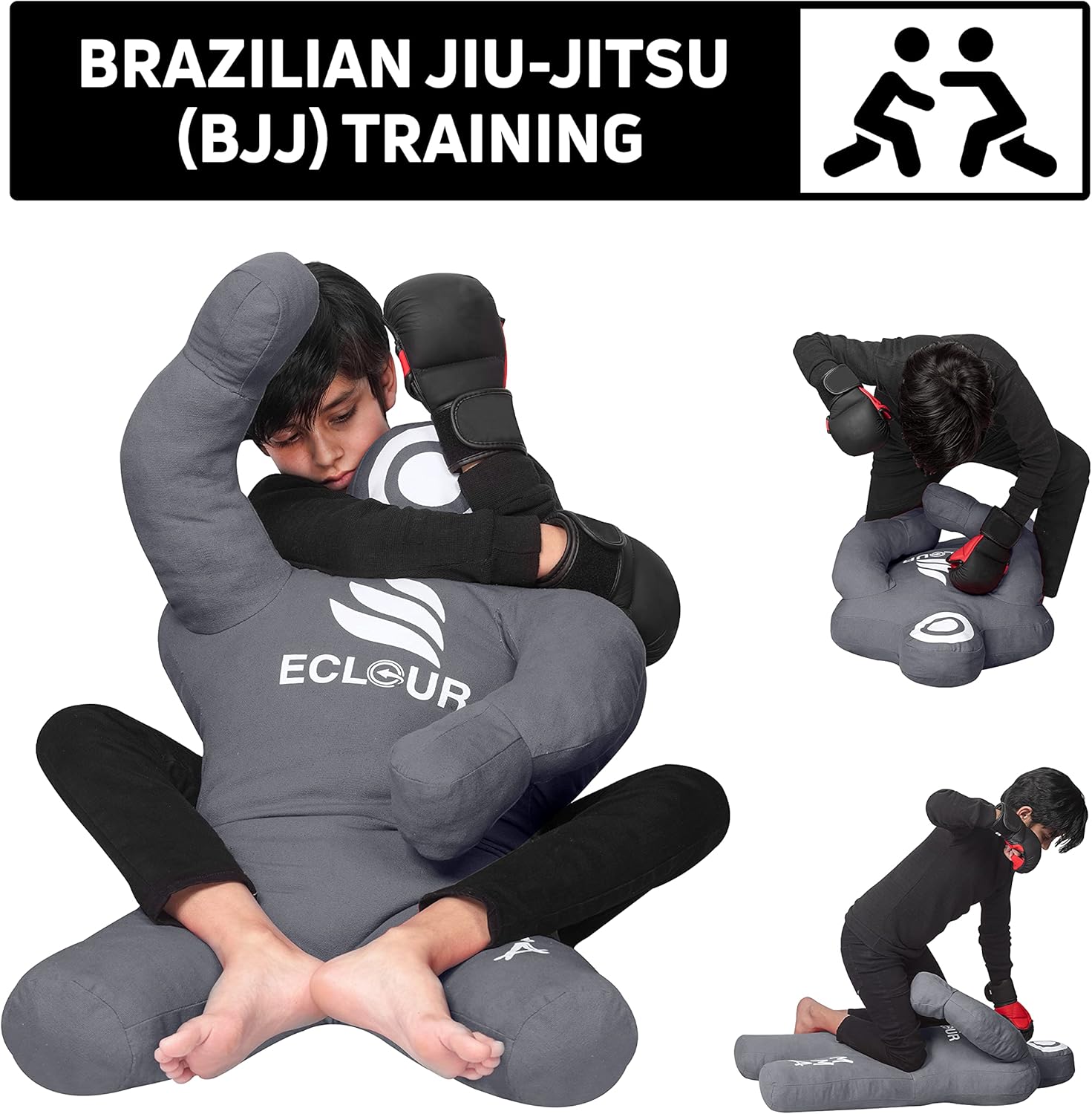 ECLOUR Grappling Dummy for Kids Training, Punching Bag for Mixed Martial Arts, Brazilian Jiu Jitsu, Karate Practice-Unfilled : Sports & Outdoors