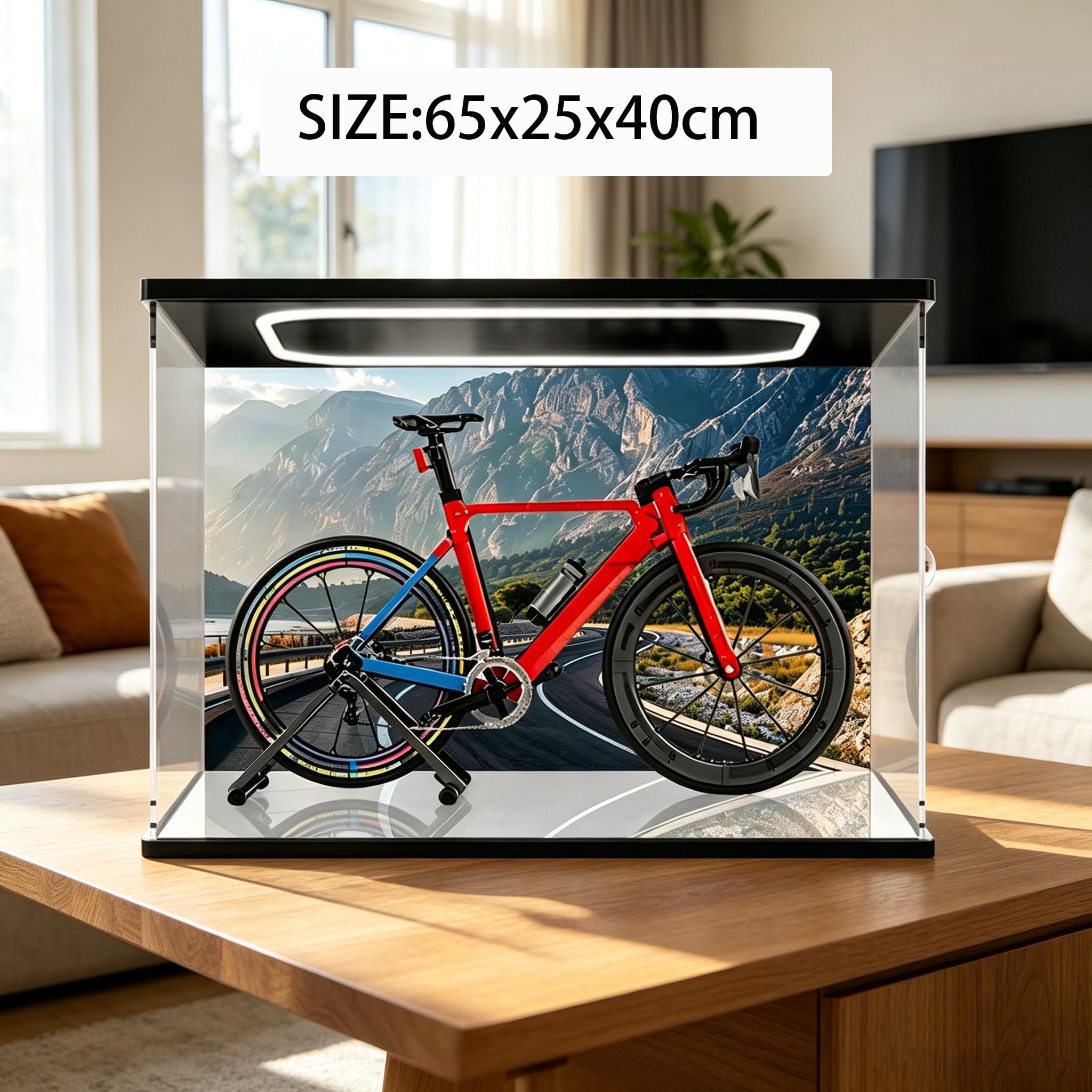 Gablota do modelu roweru szosowego LEGO 11380 - obowiązkowa pozycja dla kolekcjonerów - pyłoszczelna obudowa (model nie jest dołączony) (F)