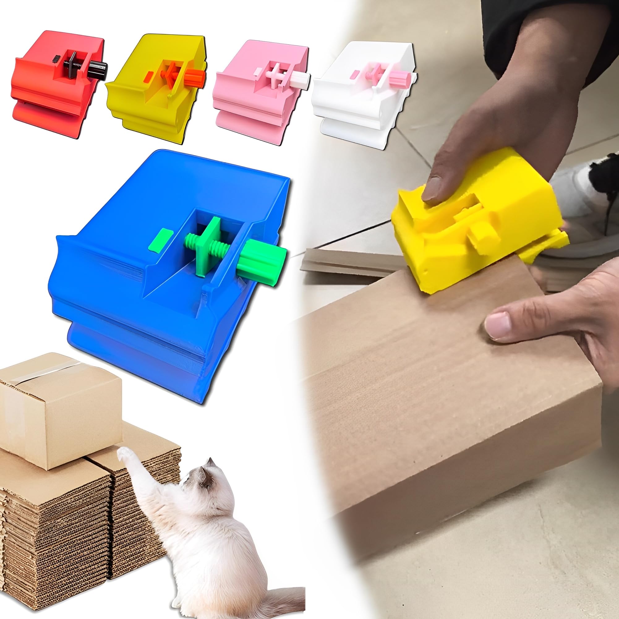 Amazon | 段ボールカッター 猫 爪研ぎ ダンボールカッター 厚さ調節
