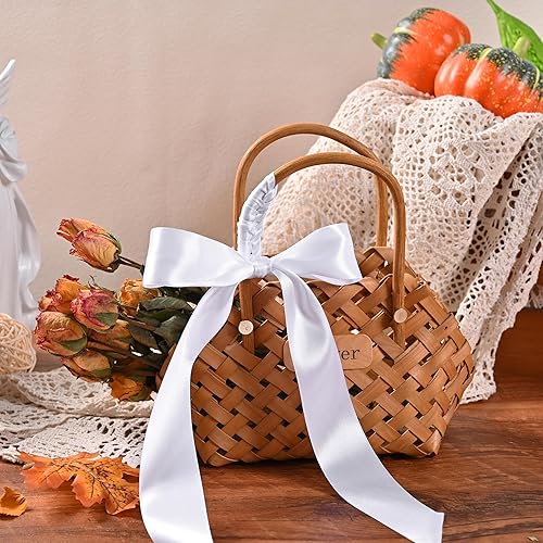 Miniatura 364 de Cinta de satén rosa polvoriento de doble cara de 1/4 pulgadas x 50 yardas, cintas de poliéster polvorientas para envolver regalos, cinta de tela