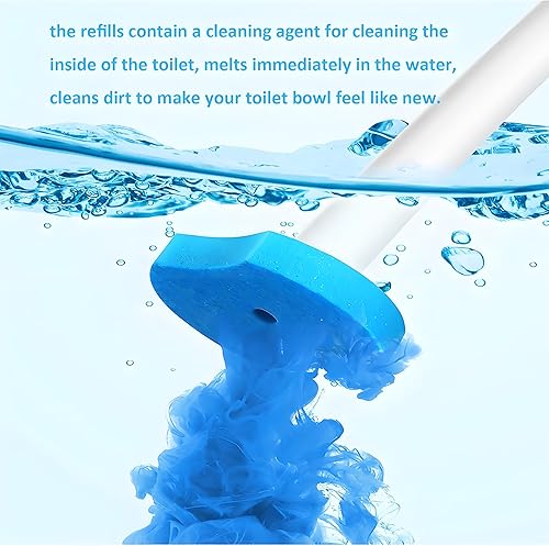 Miniatura 2 de KIRIKIT - Varita de inodoro con 40 repuestos, limpiador desechable para inodoro montado en la pared con kit de limpieza para baño, accesorios de