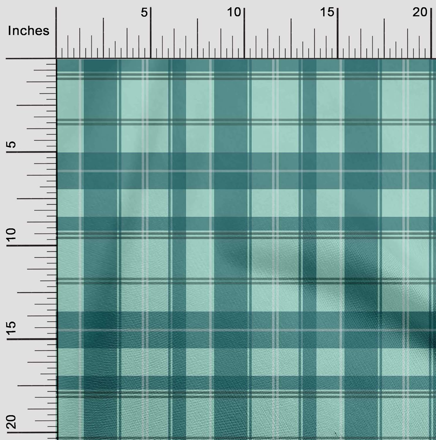 oneOone Cotton Jersey Olive Green Fabric Madras Check DIY Clothing Quilting Fabric Print Fabric by Yard 58 Inches Wide