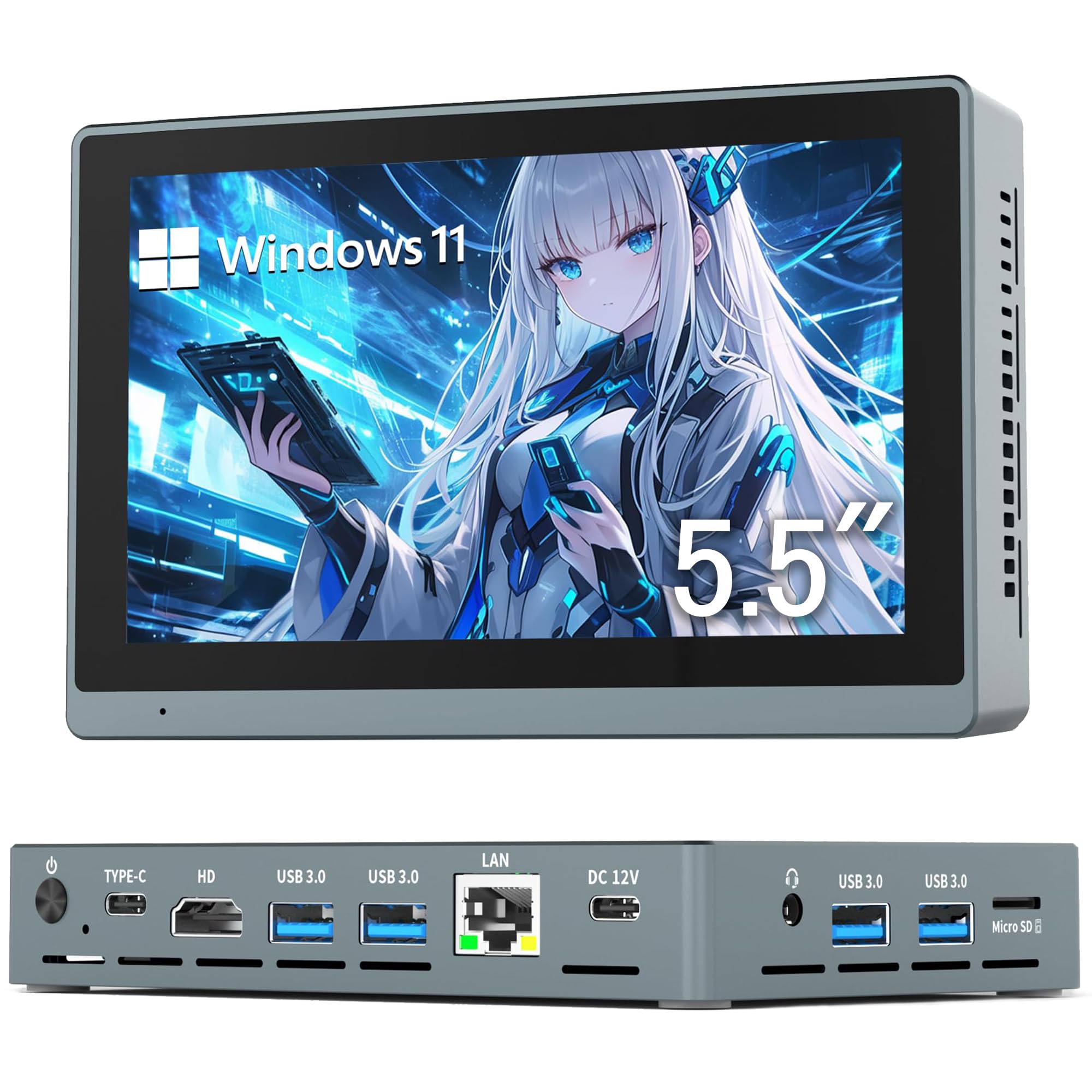 Amazon.co.jp: HigolePC ミニPC 5.5インチ画面付き タッチパネル搭載
