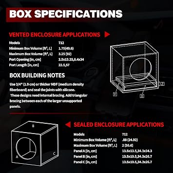 PRORECK 712 D2 12 Inch 2400 Watts Max Power Dual 2 Ohm Competition Car Audio Subwoofer, Dual Stack Ferrite Magnet, High-Temperature Voice Coil