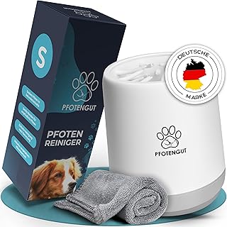 PFOTENGUT® Pfotenreiniger für Hunde [Größe S&L ] - sanfter Hundepfoten Reiniger für große/kleine Hunde - angenehm weich & effektiv [inkl. saugstarkem Mikrofaser-Handtuch] - Größe S product image