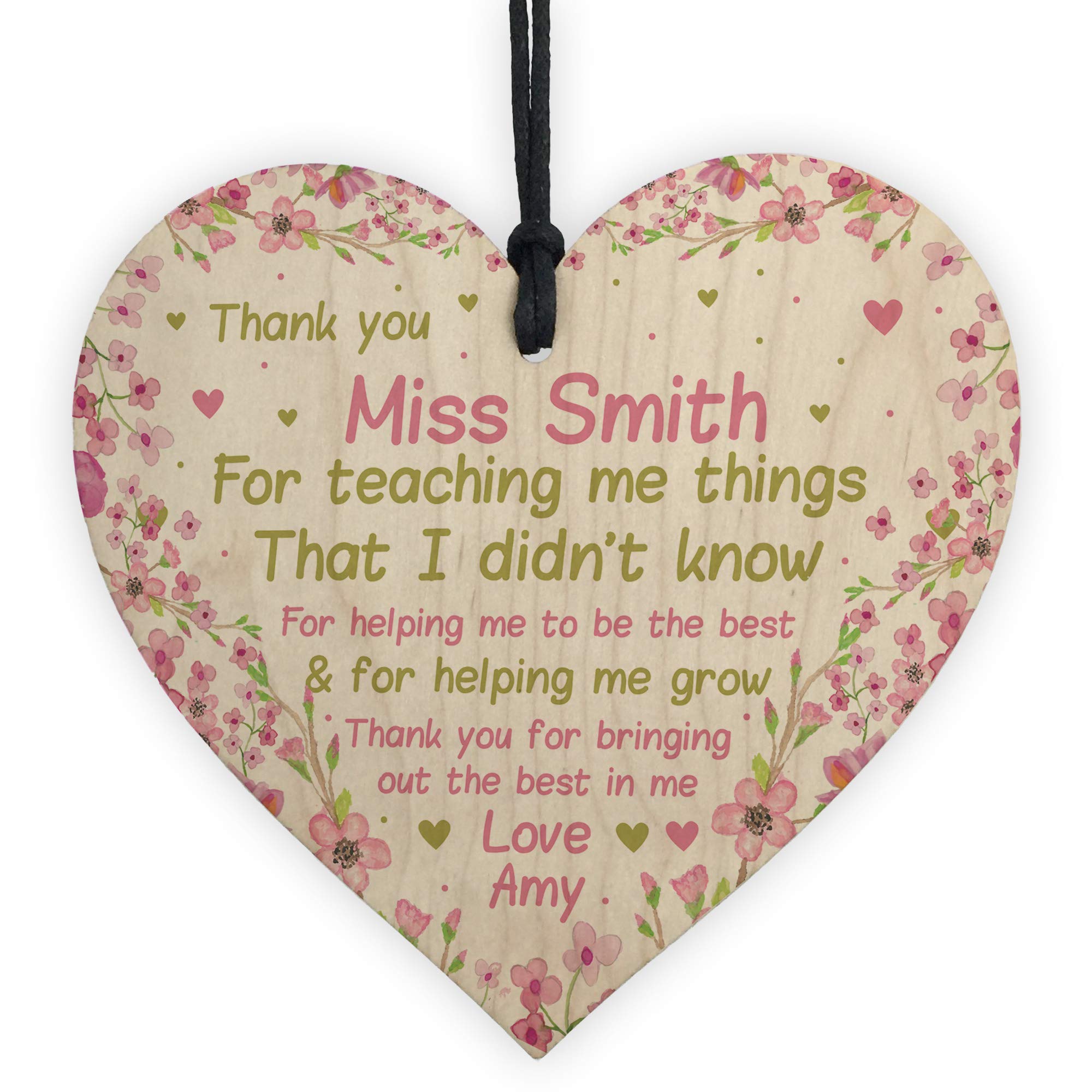Red Ocean Personalised Teacher Thank You Gifts School Nursery Pre School Leaving Present