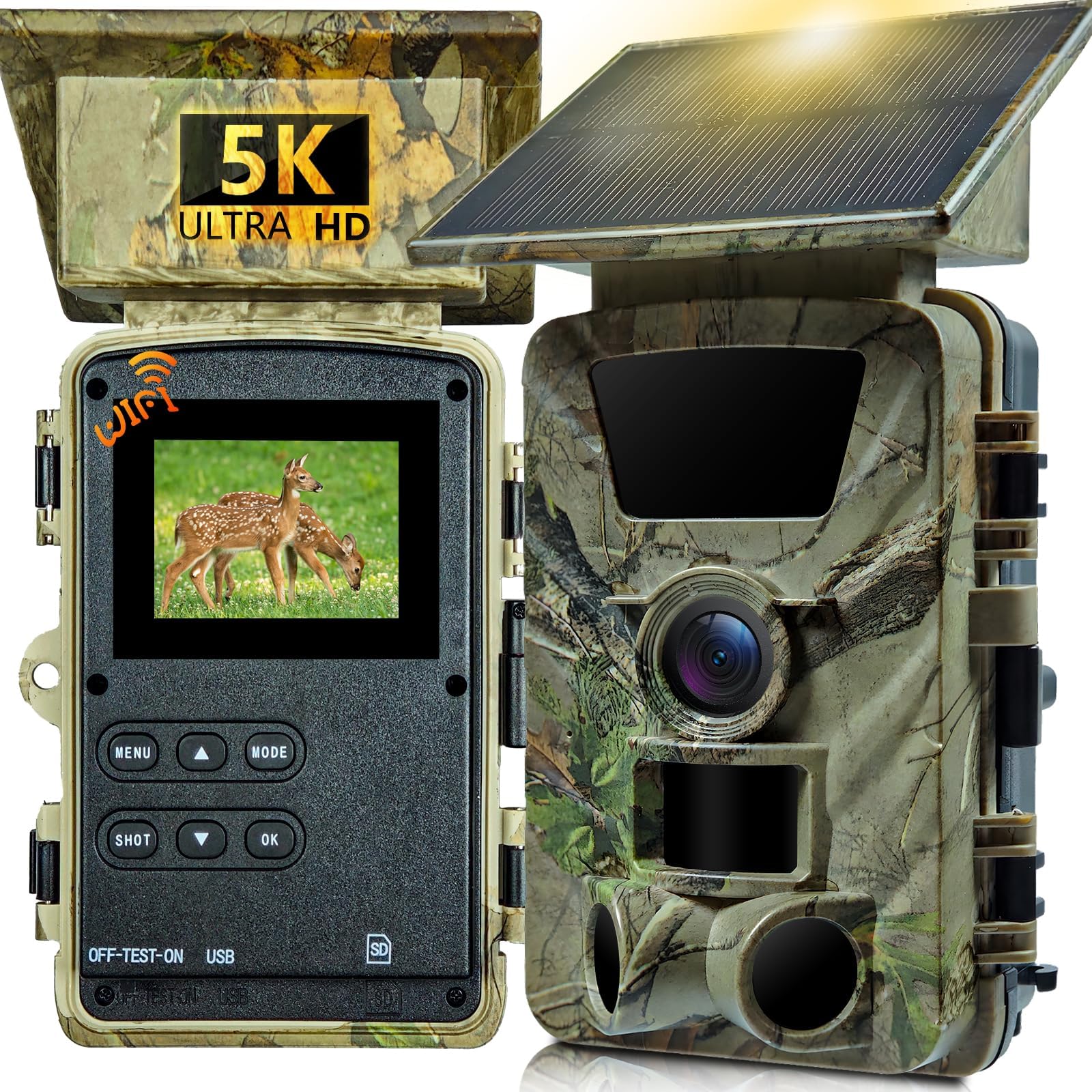 LANTOOCAM Solar Trail Camera 5K