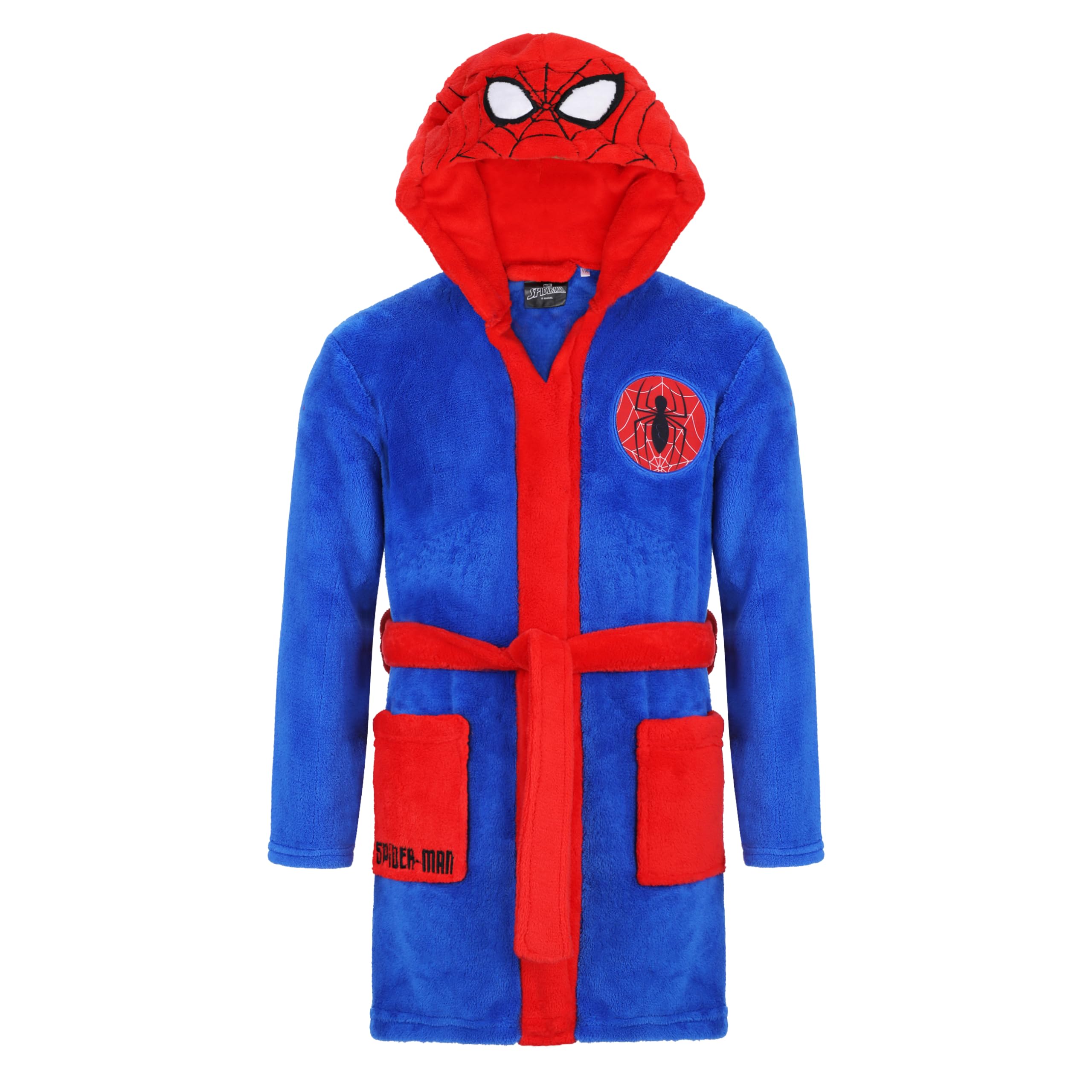 Spiderman - Accappatoio in pile, per bambini, con cappuccio