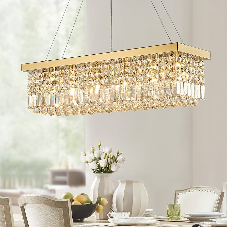 Amazon.com: Siljoy 6-Light Modern Crystal Chandelier
