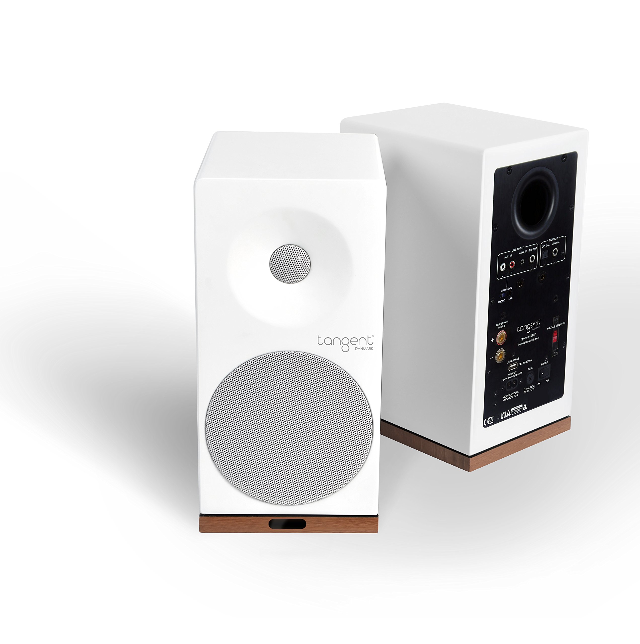 Tangent Spectrum X5BT Phono 50W Blanc haut-parleur - Hauts-parleurs (2-voies, Avec fil &sans fil, 3,5mm/Bluetooth, 50 W, 60 - 20000 Hz, Blanc)